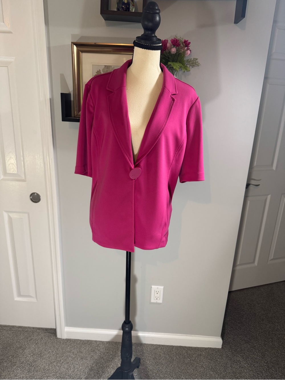 Susan Graver Bright Hot Blazer